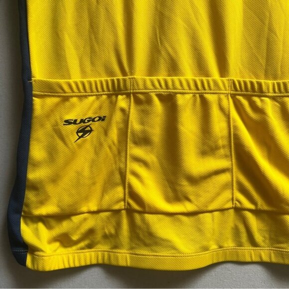 Sugoi cycling bright yellow blue jersey shirt Sz XL - Picture 3 of 10